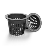 Heavy Duty Garden Slotted Net Pots with Wide Lip Rims, Black Bucket Basket for Indoor Outdoor Growing, Orchids, Aquaponics, Hydroponics