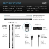 IONBEAM S16, Supplemental Grow Light Bars 16", Full Spectrum LED