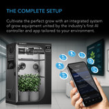 4-Plant Kit w/ Wifi App, Includes Dynamic Self Learning AI Controller, LM301H EVO LED Lighting, 2000D Mylar Tent w/ Lab-Tested Reflectivity, Largest Zippered Window