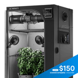 AI Grow Tent System PRO 4x4, Upgraded Lighting and Air Filtration, 4-Plant Kit
