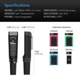High Precision Digital pH Pen with ±0.01 pH Accuracy and Interchangeable Probe, Nutrient Test pH Meter for Water Hydroponics Plants, Gardening, Aquariums, Swimming Pools