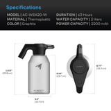 Portable Electric Spray Bottle, USB Rechargeable with Adjustable Nozzle Spout for Plants Fertilizing Gardening Pesticides and Cleaning 