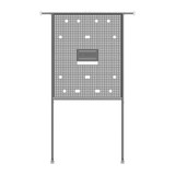 Grow Tent Equipment Board with Cable Management Slots, Steel Wall Organizer Mounts Clip Fans, Controllers, LED Drivers, and Ballasts in 5x5 Grow Tents or Smaller