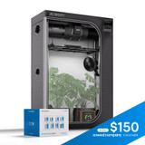 Complete 2-Plant Grow Tent System with Dynamic Learning AI Control and Athena® Blended Starter Kit