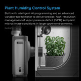 Plant Dehumidifier with VPD Humidity Controls, 10 Drying Levels, AI Dynamic Programming, High-Precision PWM Motor, Intake Fan Mode, Dual Duct