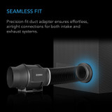 Light-Blocking Twist-On Air Vents with Built-In Adapter, Insect & Dust Filter, High Airflow, Fits Standard 6-Inch Duct Ports