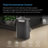 All-In-One Climate Control A/C with One-Duct Output, Dual Inverter 16,000 BTU Cooling, Heating, Dehumidifier, with AI-Powered VPD Control for Grow Tents up to 20x20