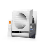 Two-Way Reversible Airflow Through-Wall Fan with Auto Temperature Balancing, Dual Zone Sensors, Smart Remote Control, Quiet Precise 10-Level Speeds for In-Wall Kitchen, Laundry Room, and Workshops