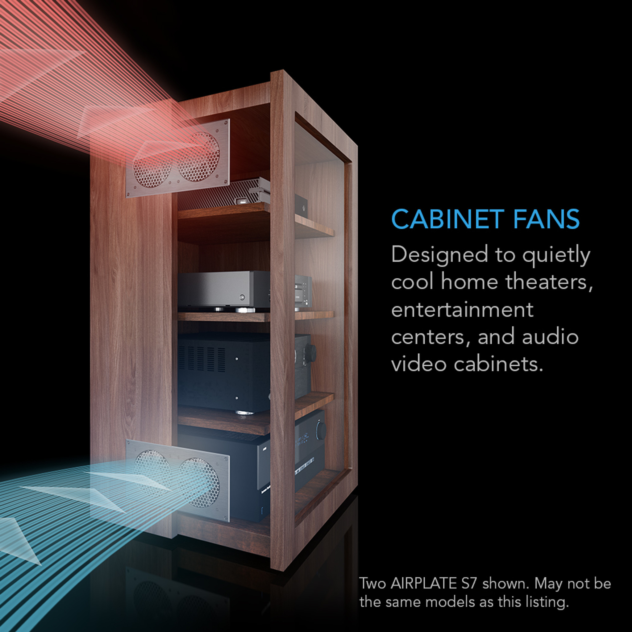 Airplate S1 Home Theater And Av Quiet Cabinet Cooling Fan System