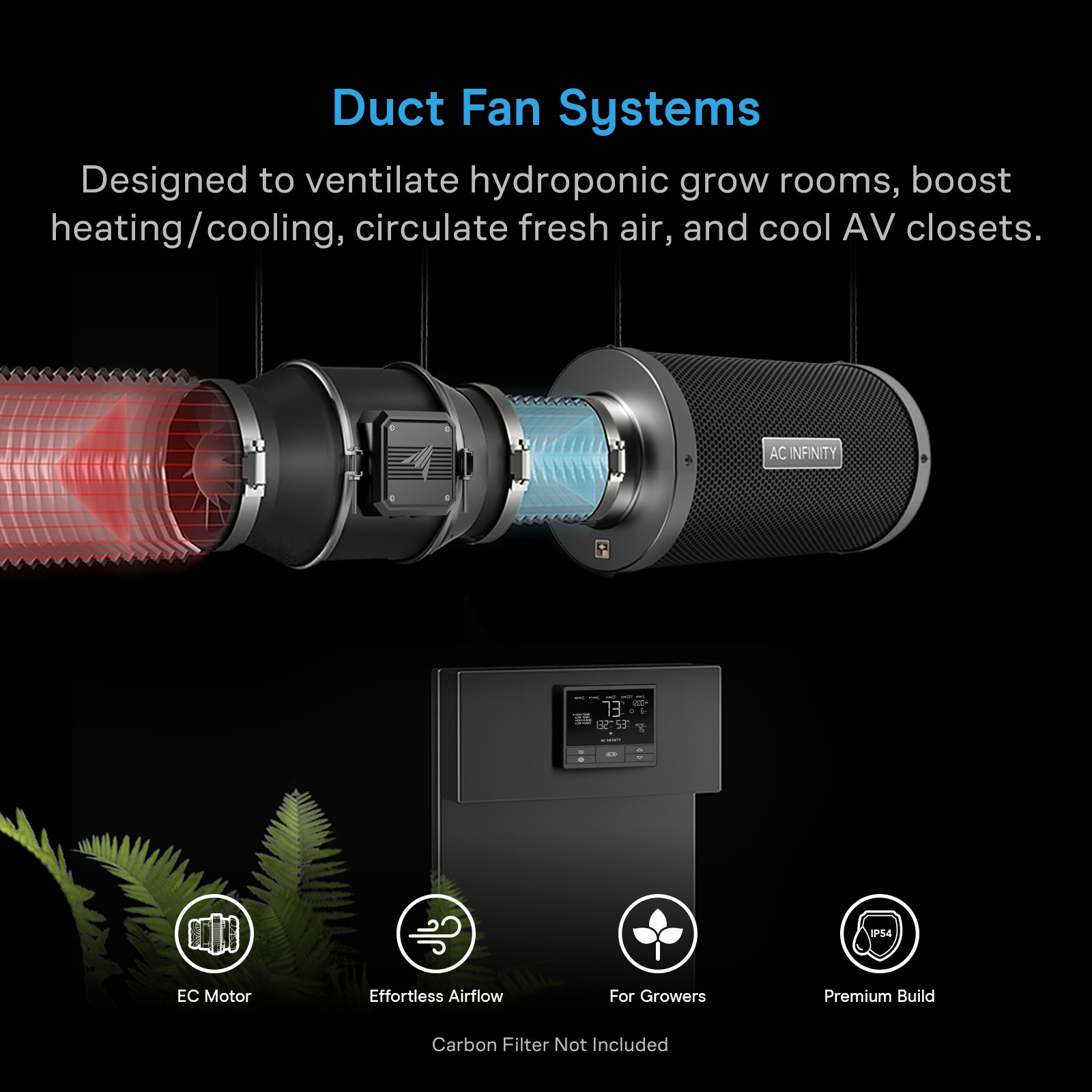 CLOUDLINE T6 Inline Fan 6″ Temp & Humidity VPD | AC Infinity