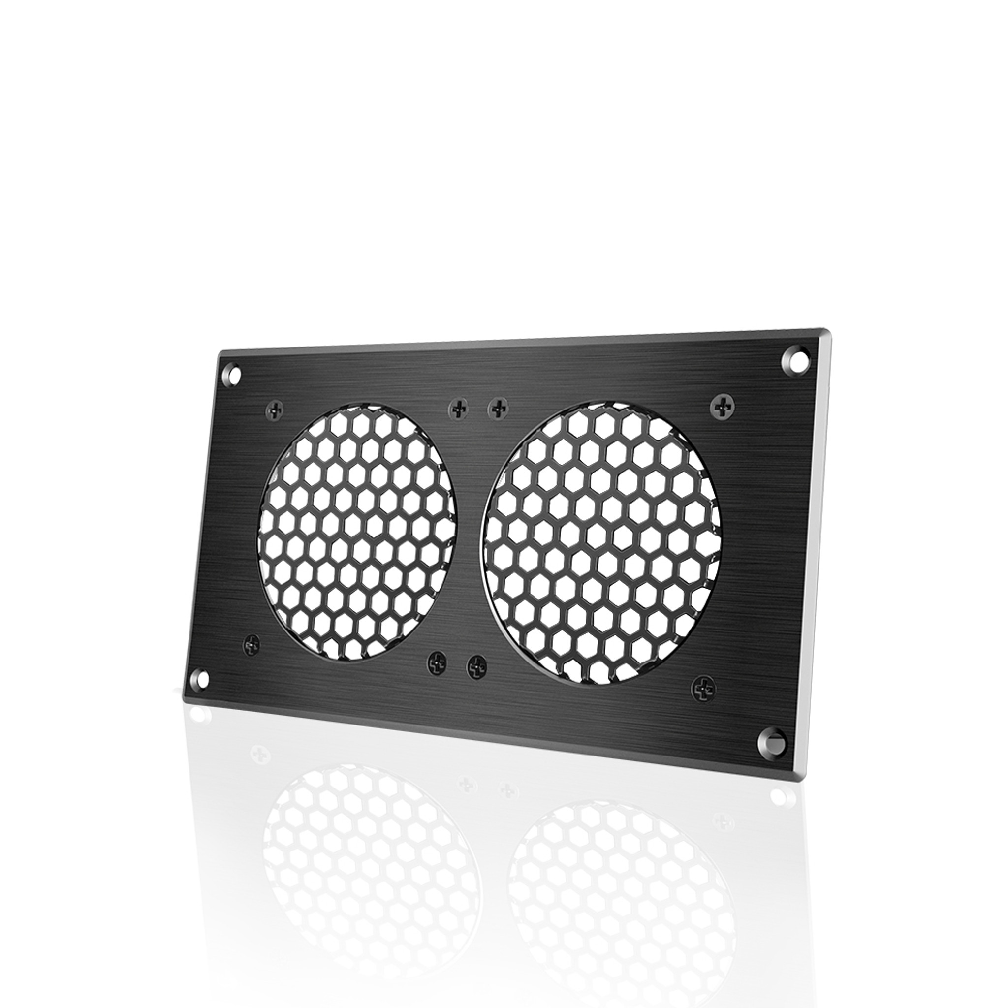 Cabinet Passive Ventilation Grille Black, 8 Inch