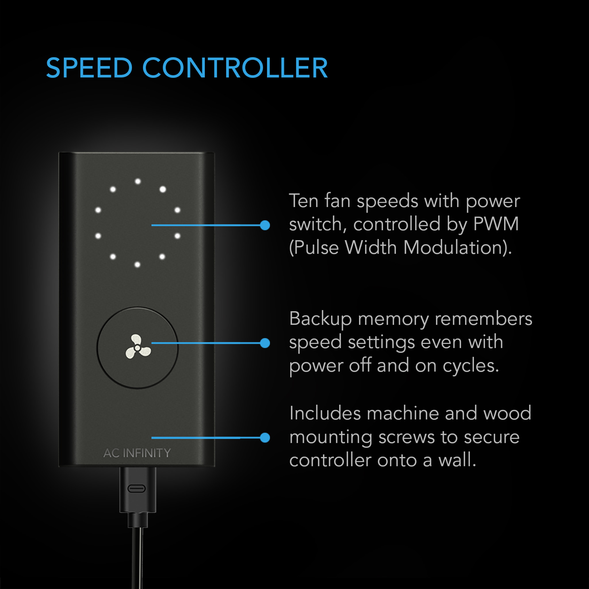 CLOUDLINE PRO S6, Quiet Inline Duct Fan System with Speed