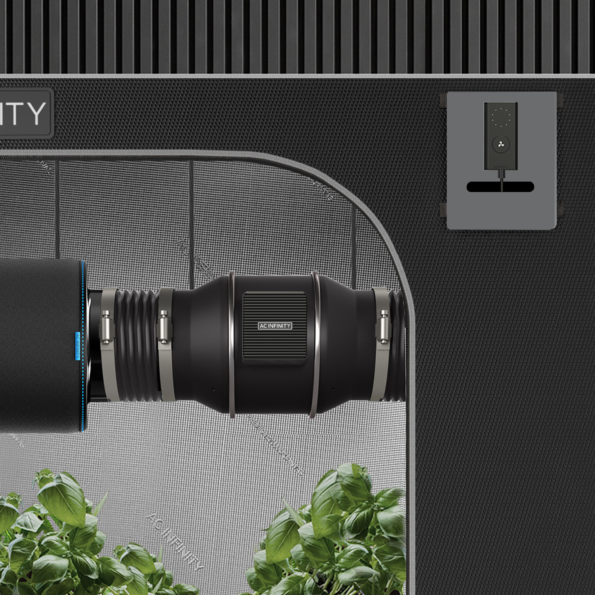 V4 - Complete 4 inch Ventilation kit with Cloudline AC Infinity fan - T4  with auto temp/humidity controller. - PA Hydroponics
