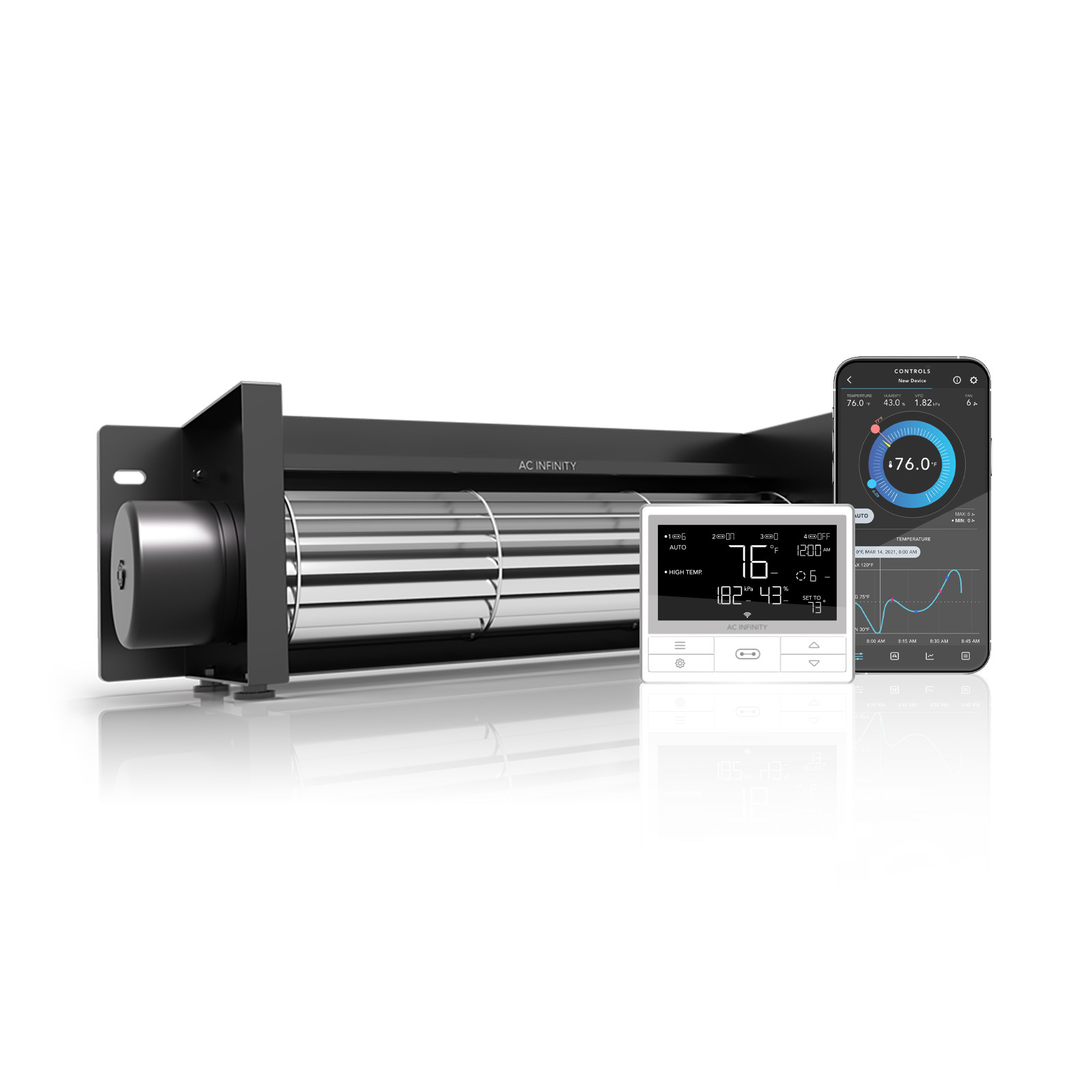 AIRBLAZE T12 Fireplace Blower 12″ Temp Controller | AC Infinity