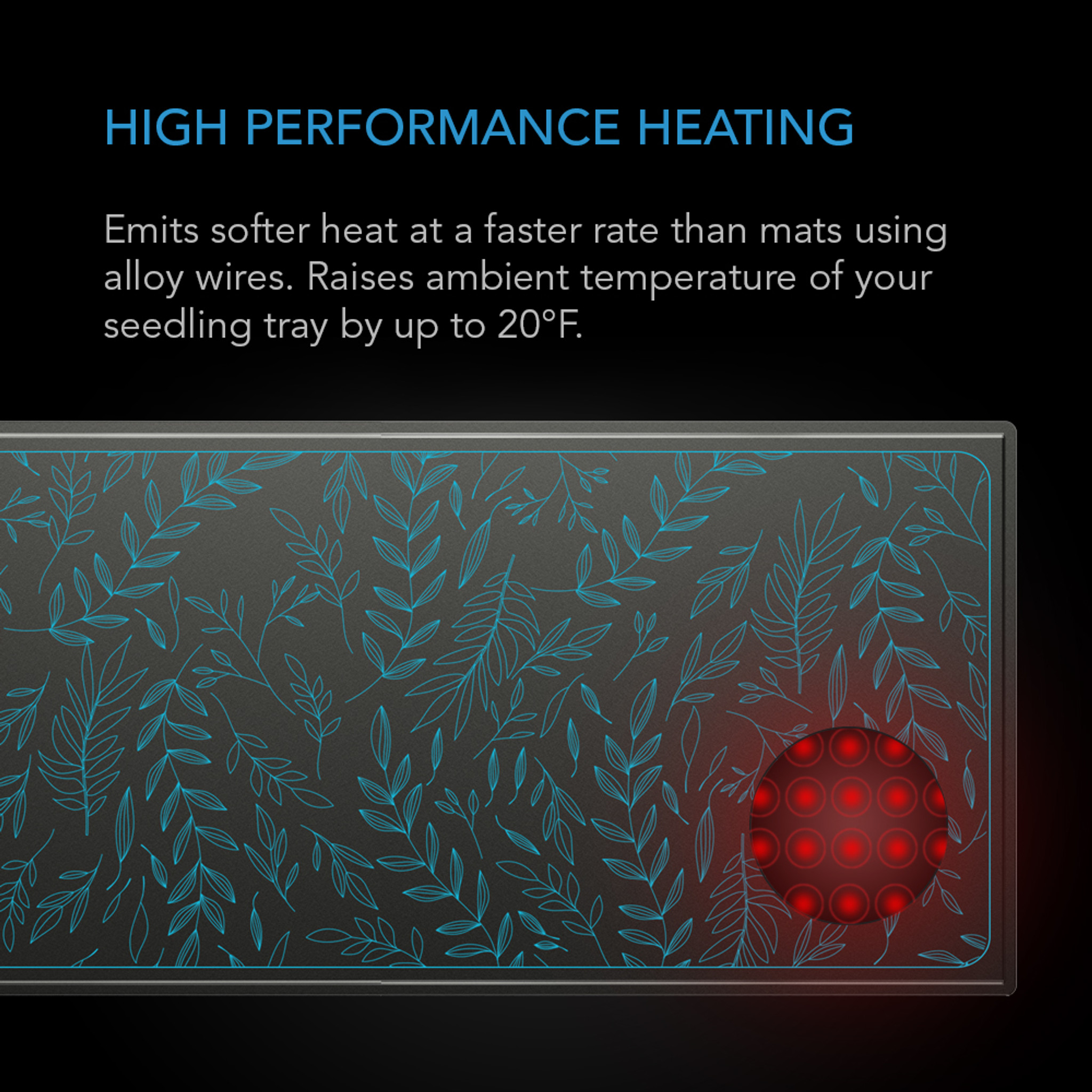 Durable Waterproof Seedling Heat Mat Warm Hydroponic Heating Pad 48 x 20.75