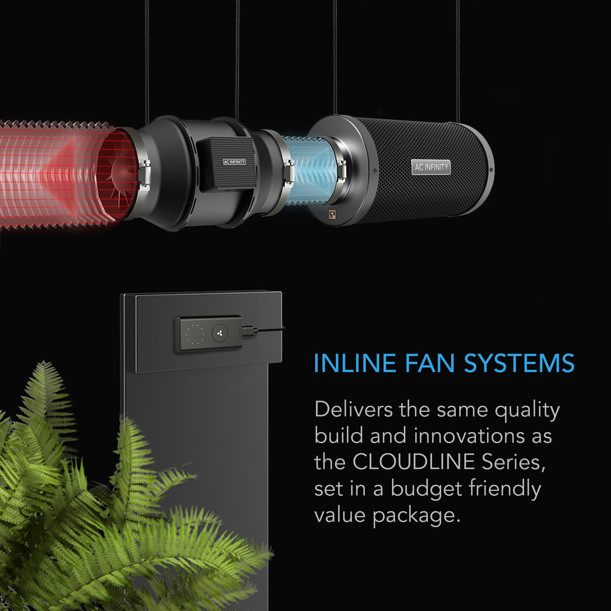 Air Filtration Kit 6”, Inline Fan with Speed Controller