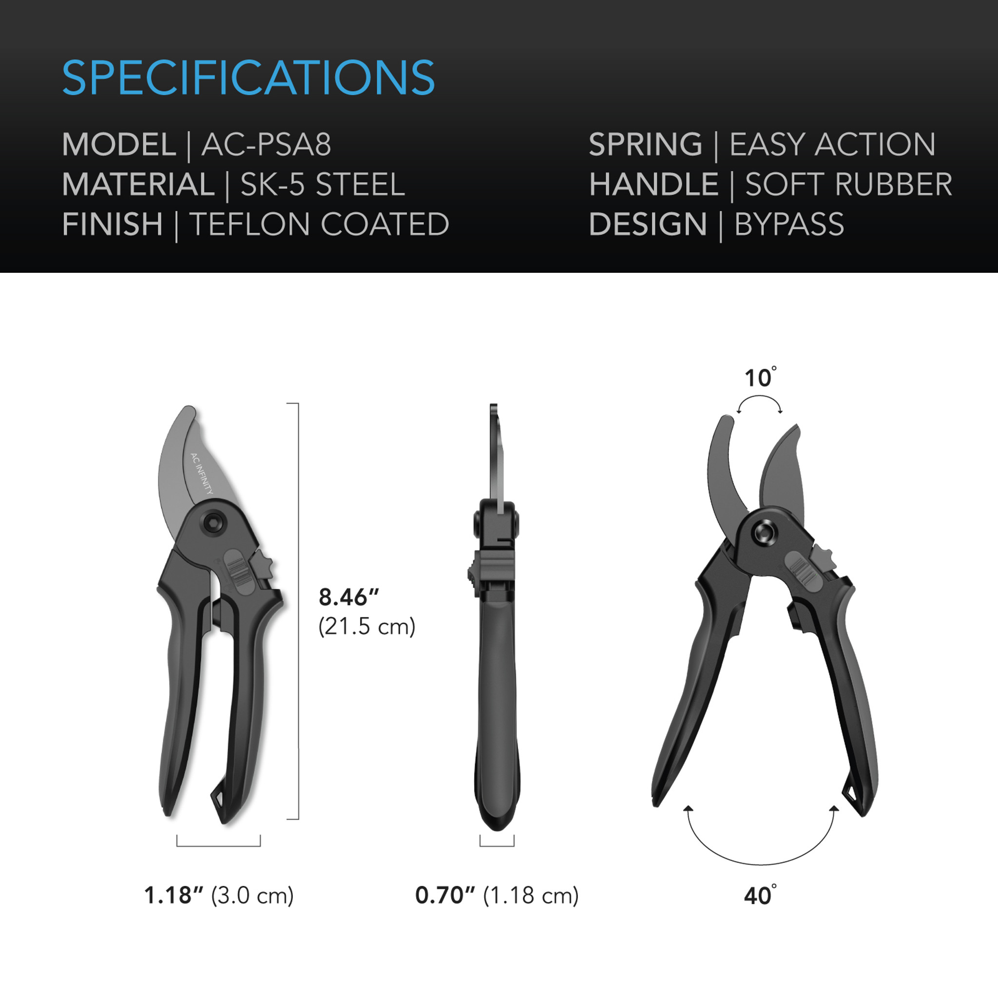 8 Titanium Bypass Pruning Shears - Reusables And More