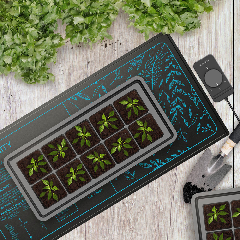 Dual Seedling Heat Mats with Controller, 10