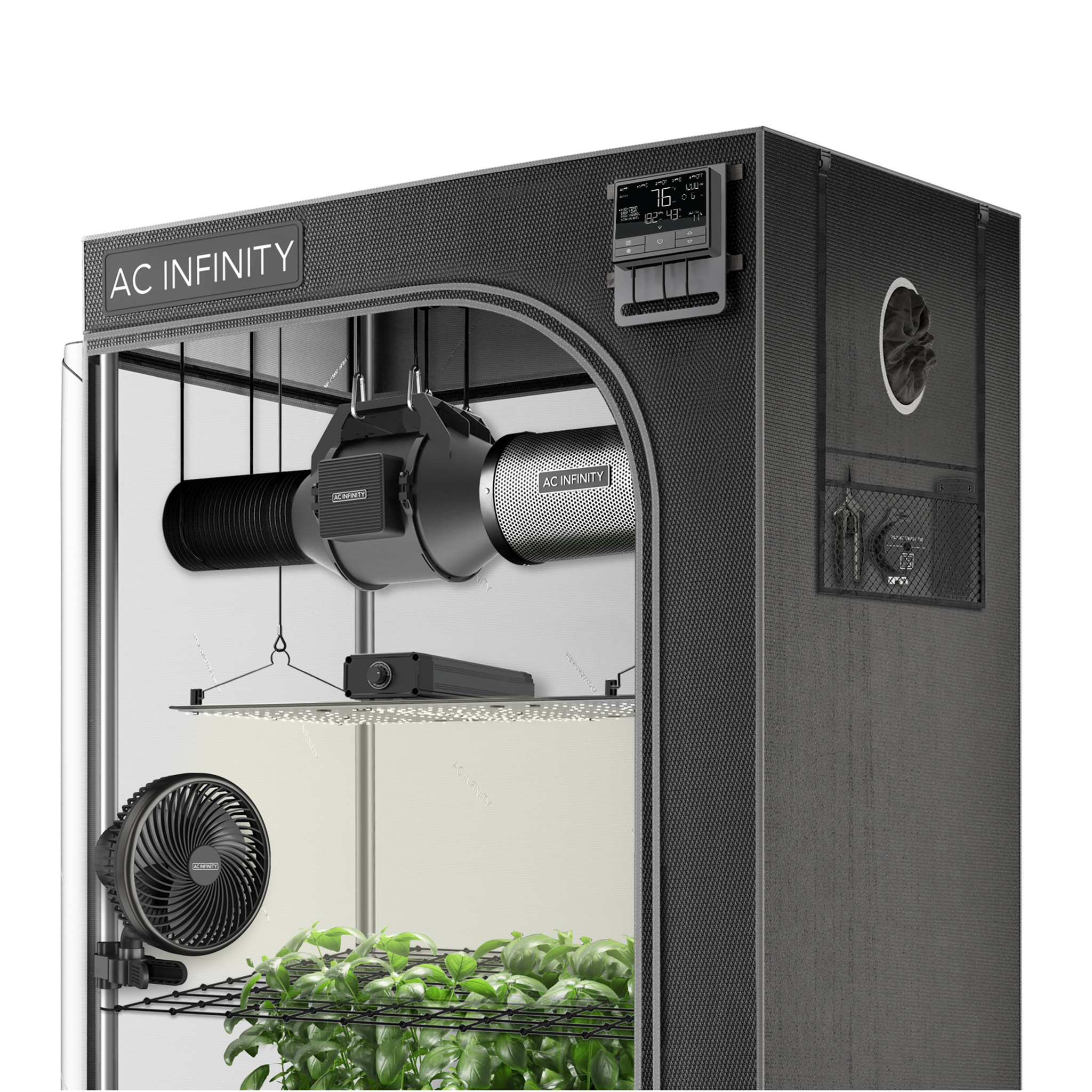 Advance Grow Tent System 2-Plant Kit, WiFi-Integrated Controls to Automate Ventilation, Circulation, Full Spectrum LED Grow Light - AC Infinity