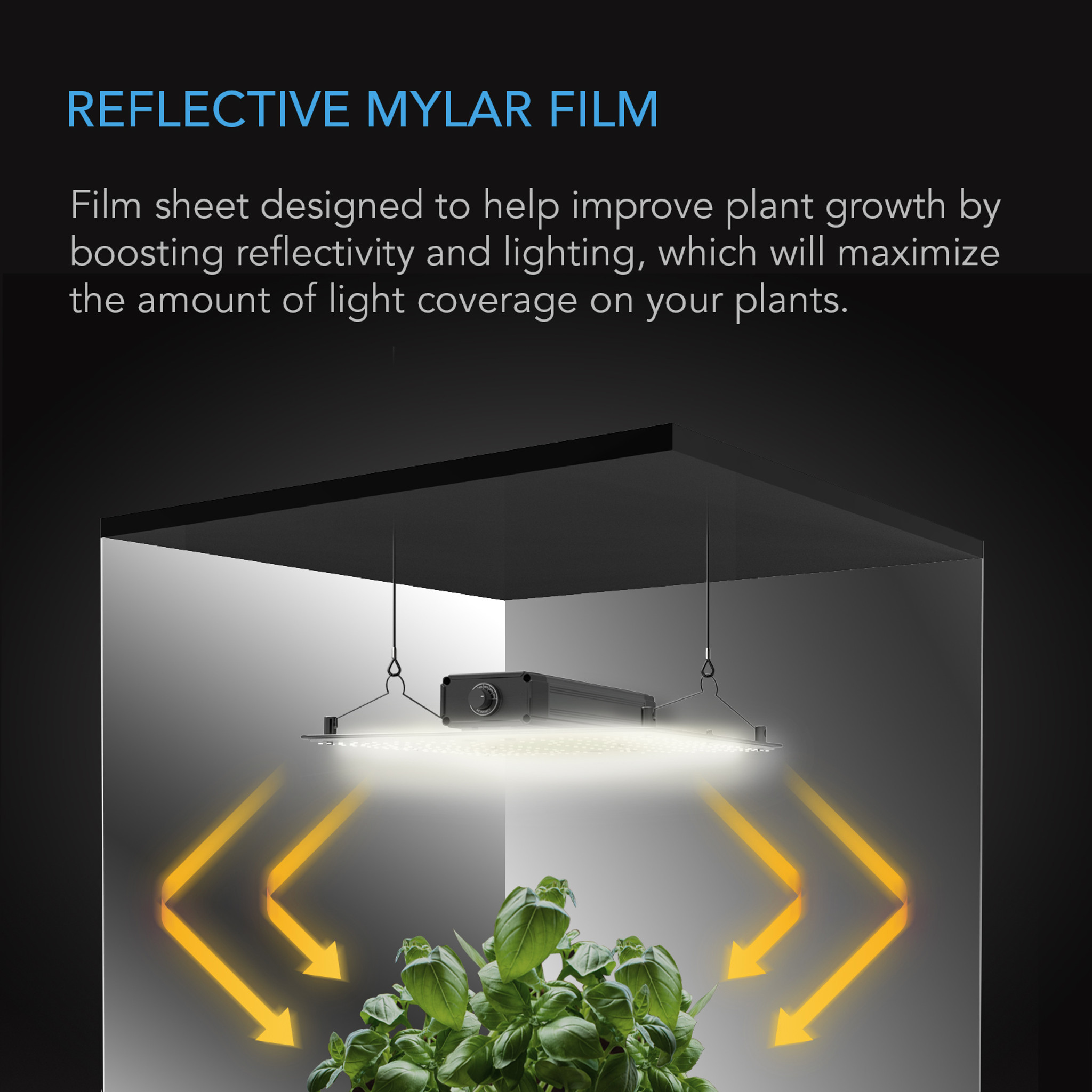 Mylar Film Roll, PET Reflective Foil Sheet, 4 x 100 ft.