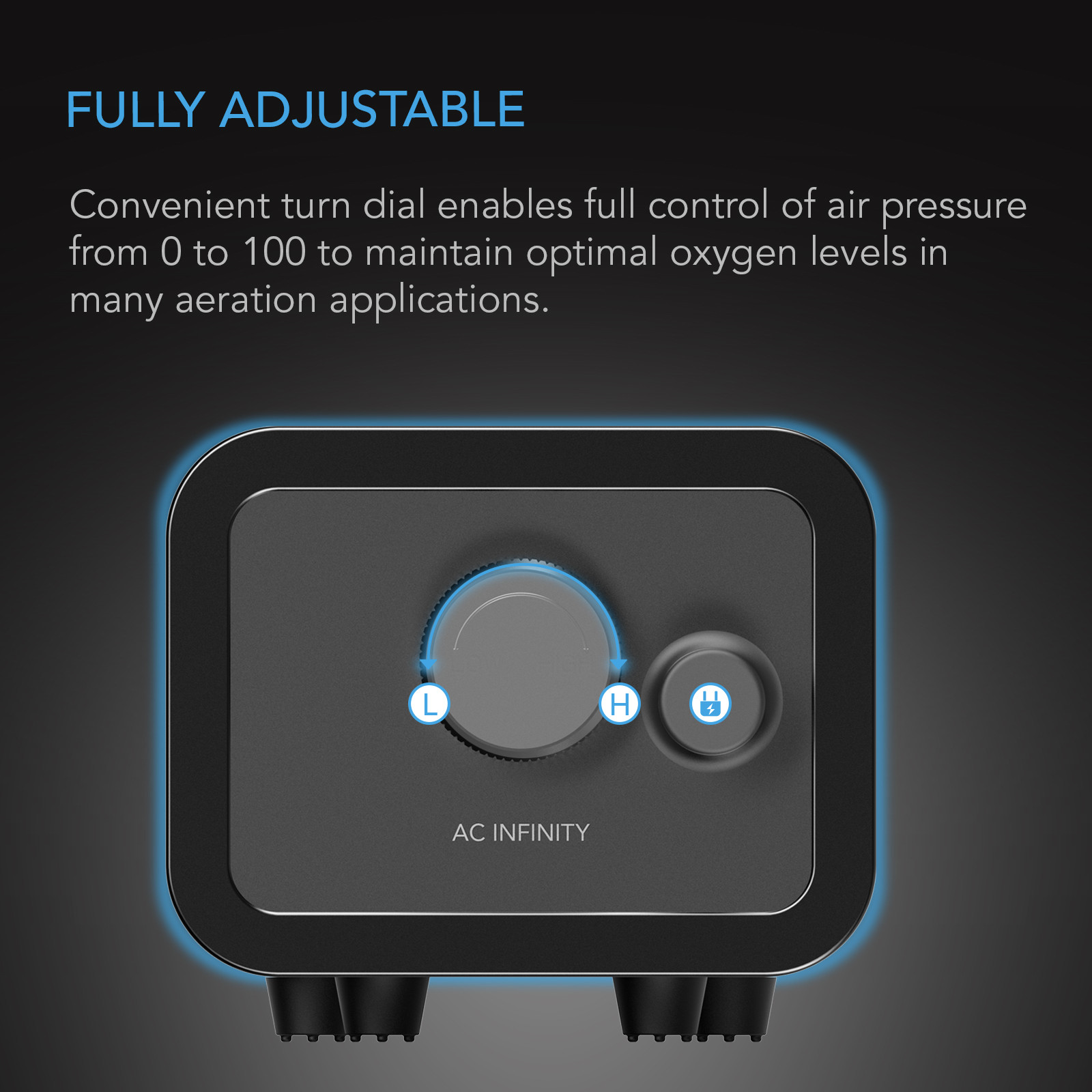 Hydroponics Air Pump 45 GPH 2-Outlet Pumping Kit | AC Infinity