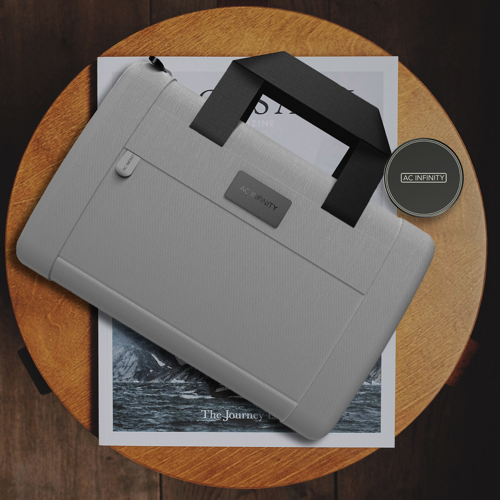 Smell-Proof Handbag, Gray with Carbon Filter Lining | AC Infinity