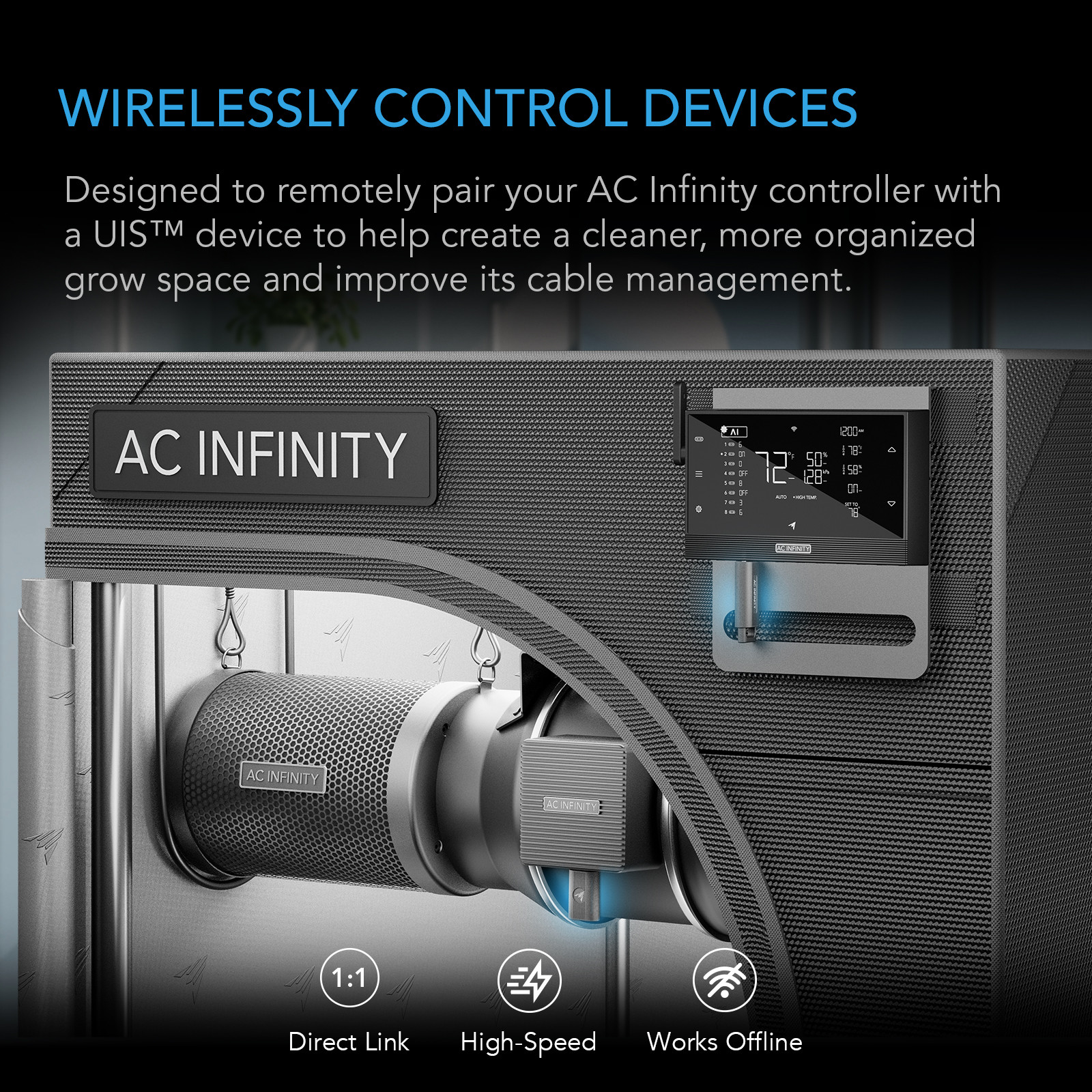 Wireless UIS Controller Transmitter/Receiver 2-Pack | AC Infinity