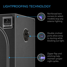 AC Infinity CLOUDLAB 733 3x3 Grow Tent 36 x 36 x 72 - PA Hydroponics