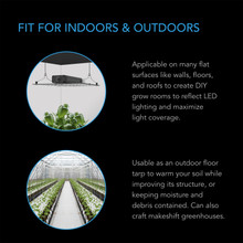 Waterproof and Reflective Poly Film, 100% Blackout Tarp Garden Cover for Greenhouses and DIY Grow Rooms