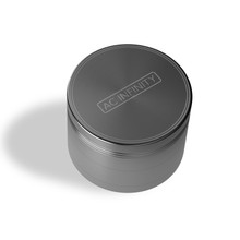 3-Chamber Spice Grinder, 2.5” Gunmetal Aluminum Alloy Manual Grater Mill with Scraper, for Pepper, Spices, and Tea
