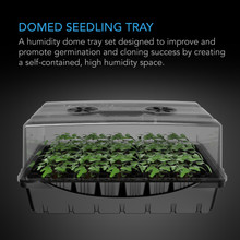 Germination Kit with Sturdy Drip Tray, 5x8 Cell Seedling Tray, and Vented Height Extension Panels, for Seed Starting, Propagation, Cloning Plants