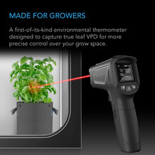 VPD Thermometer, Handheld Environmental Monitor, Captures Leaf VPD and Temperature, Calibrates Smart Controllers, Precision Infrared Range for Plants, Grow Tents, Greenhouses, Terrariums