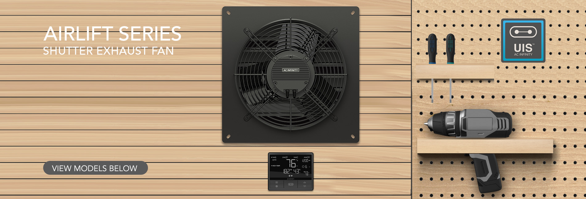 AC Infinity Airlift T10 Shutter Exhaust Ventilation Fan 10 Temperature and  Humidity Controller - My Tankless Water Heater Store