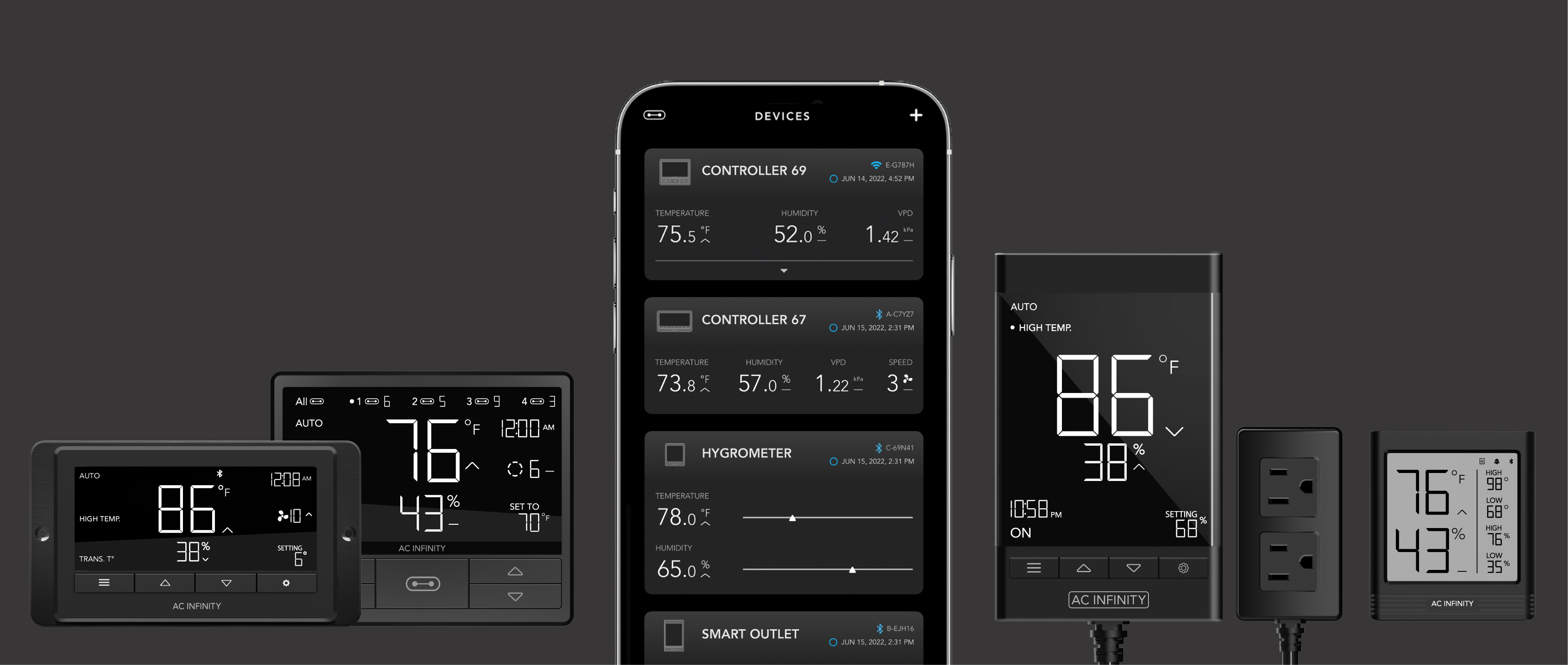 AC Infinity Thermometer / Hygrometer with Bluetooth & Phone App