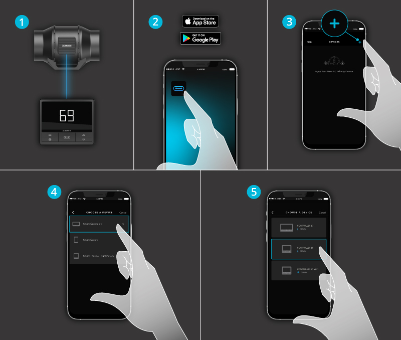 AC Infinity Thermometer / Hygrometer with Bluetooth & Phone App