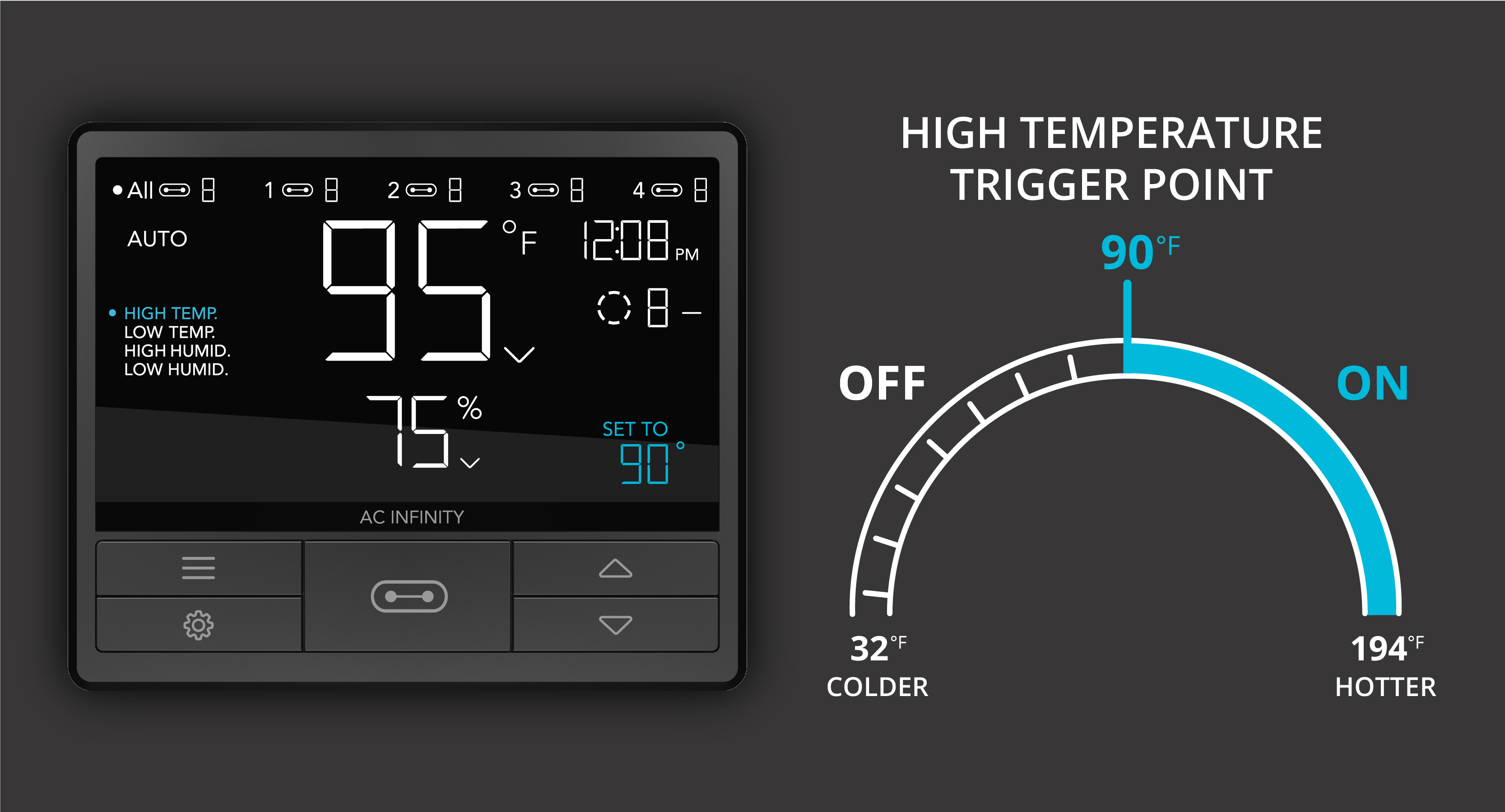 How to set AC temperature settings for cooling