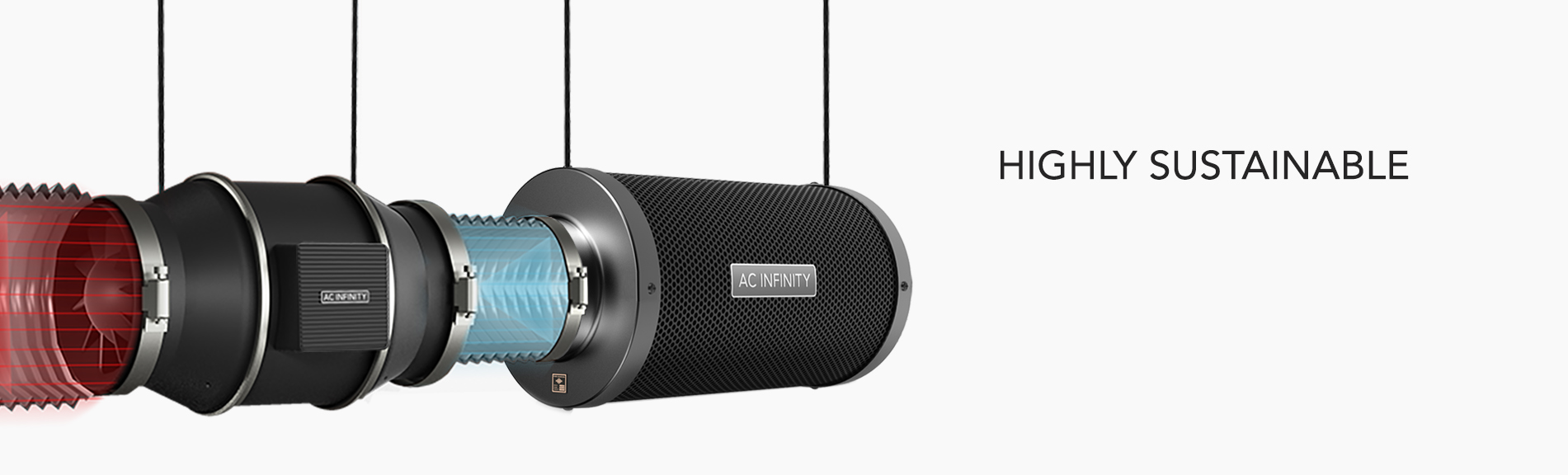 Hydroponics & Growers VENTILATION Refillable Carbon Filters AC Infinity