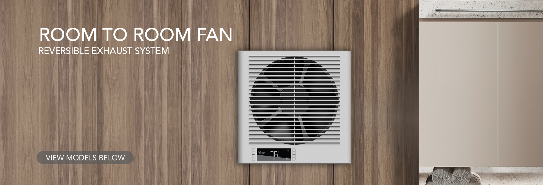 AC Infinity Room to Room Fan 8”, Two-Way Airflow Through-the-Wall Fan with  Temperature Controller, Precise 10-Speed Quiet In-Wall Vent Fan for  Kitchen, Laundry Room, and Workshops 