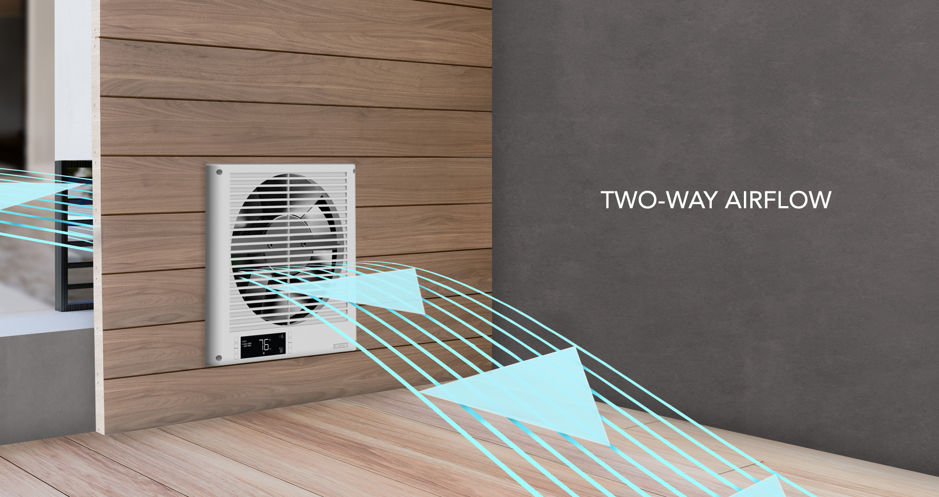 AC Infinity Room to Room Fan 8”, Two-Way Airflow Through-the-Wall Fan with  Temperature Controller, Precise 10-Speed Quiet In-Wall Vent Fan for  Kitchen, Laundry Room, and Workshops 