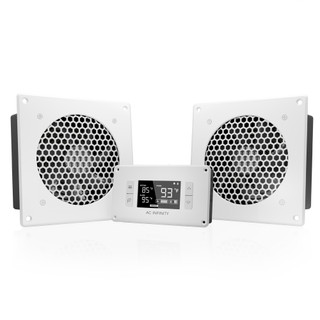 AIRPLATE T8 White, Home Theater and AV Quiet Cabinet Cooling Dual-Fan  System, 6 Inch - AC Infinity