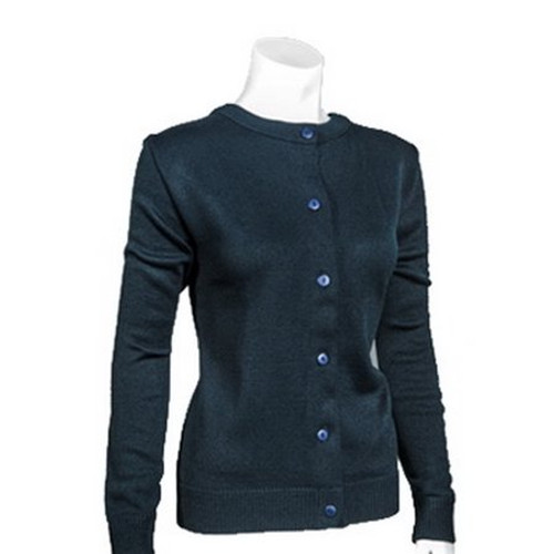 Cobmex 4016 Ladies Crew Neck Long Sleeve Button Front Cardigan