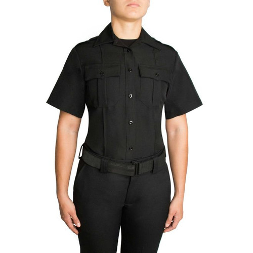 Blauer 8610W-Z Women's Zippered Polyester Short Sleeve Shirt