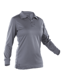 Tru-Spec 4564 Women's Steel Grey 100% Jersey Knit Polyester Long Sleeve Performance Polo