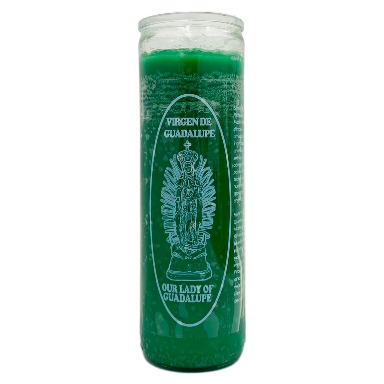 Vela - Veladora Virgen De Guadalupe Verde - Green Guadalupe Candle