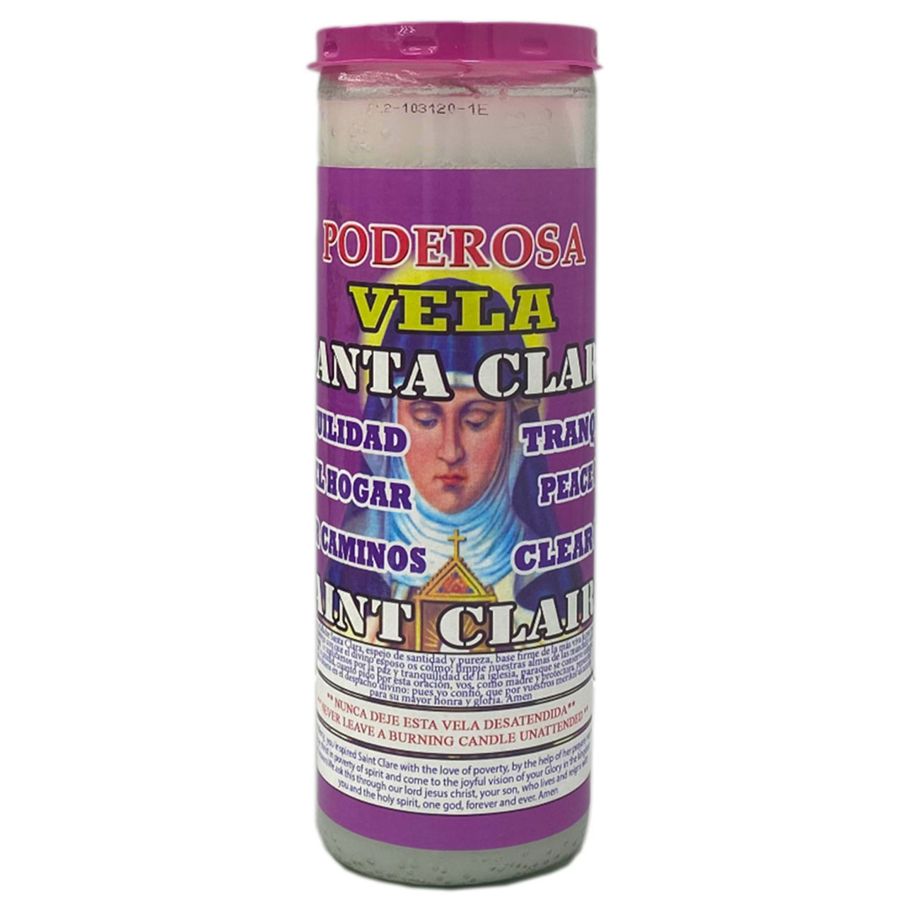 Vela Preparada Santa Clara - Fixed Candle Saint Clare