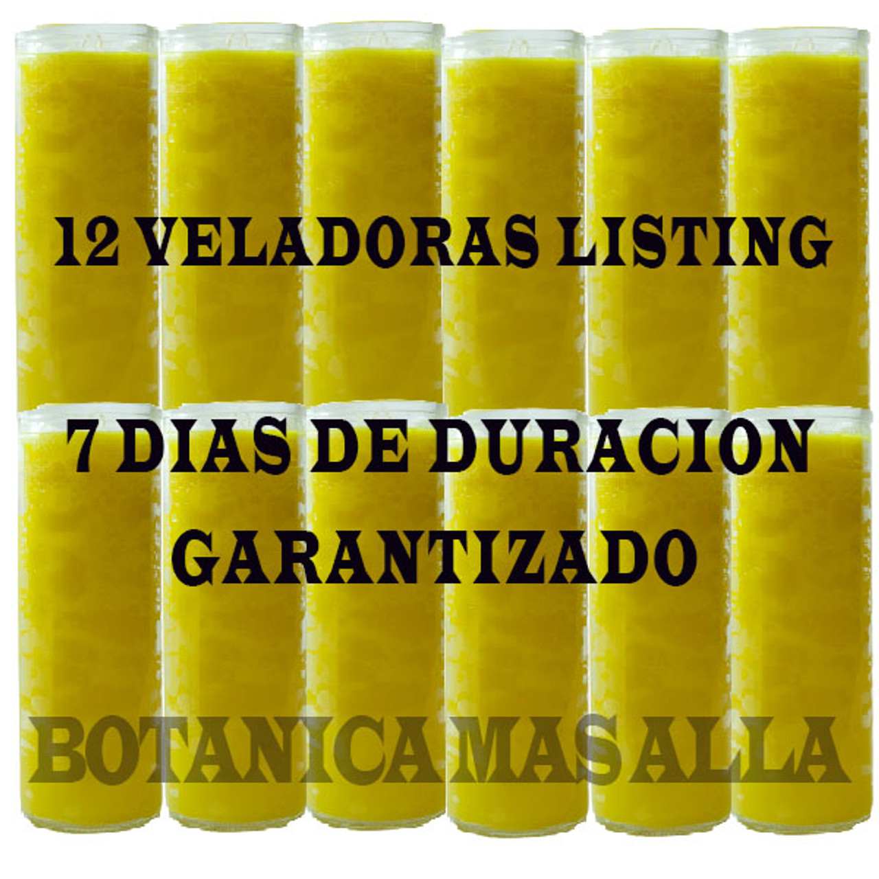 7 Day Religious Candle Box Of 12 Pieces Yellow Color