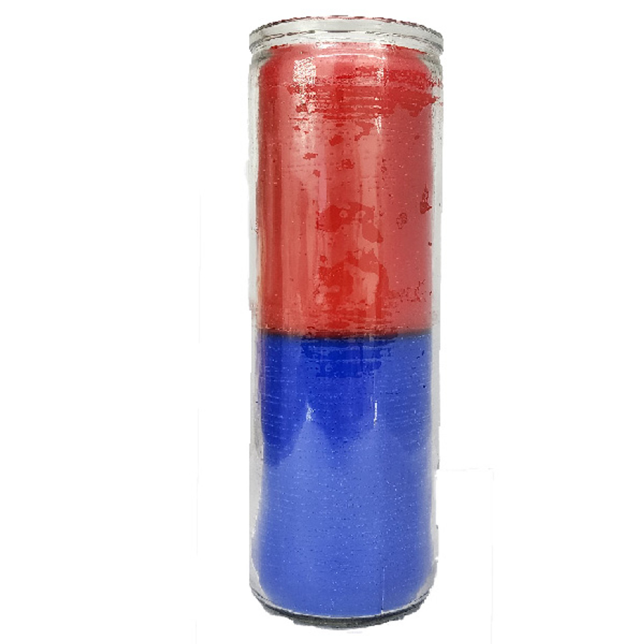 7 Day Plain Candle - Veladora 7 Dias - Roja Azul