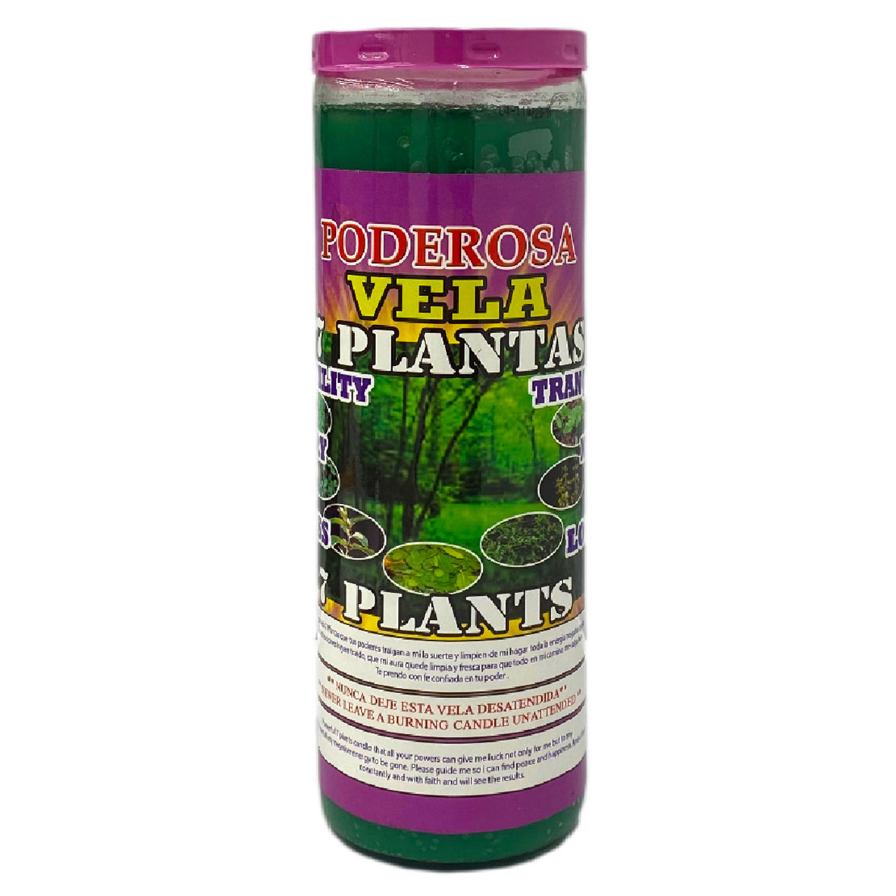 Veladora Preparada 7 Plantas - Fixed And Scented 7 Day Candle 7 Plants