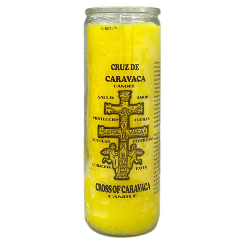 Vela - Veladora Cruz de Caravaca - The Cross of Caravac 7 Days Glass Candle