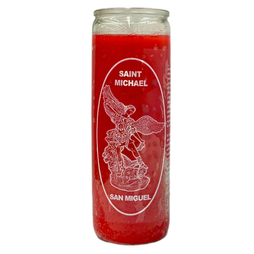 Vela - Veladora San Miguel - Saint Michael Spiritual 7 Days Glass Candle